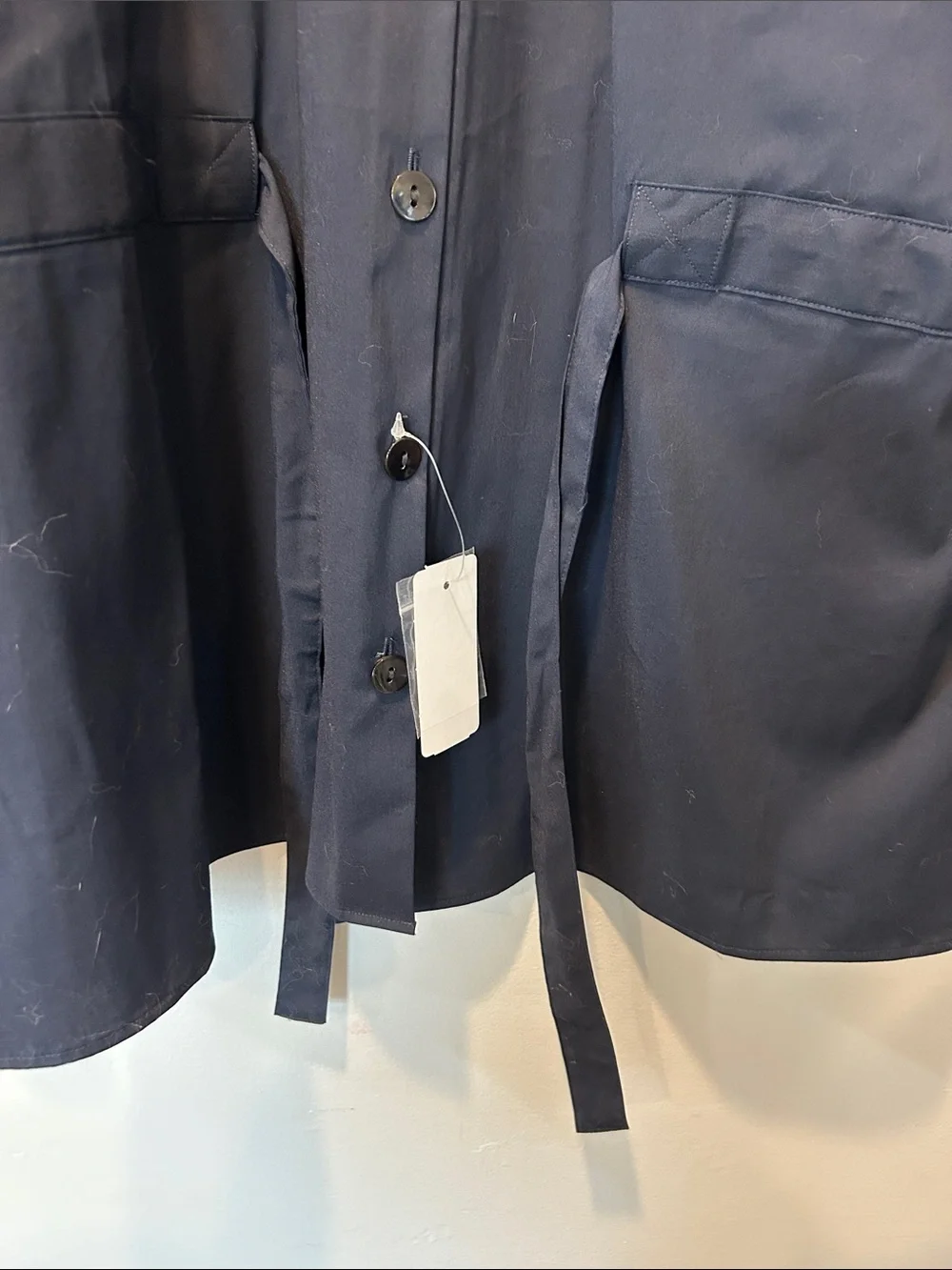 Brooks Brothers Navy Collared Button-Front Blouse
